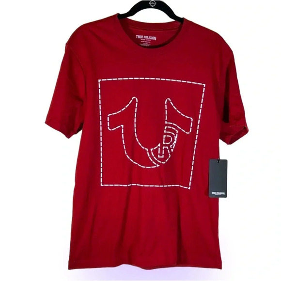 True Religion Puff Stitch crew neck Tee Men’s  Short Sleeve T-shirt Sz M - Picture 6 of 6